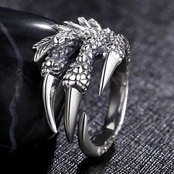 Brand New Unisex Size 2 Dragon’s Claw Ring Stainless Steel Adjustable Size - Picture 2 of 7
